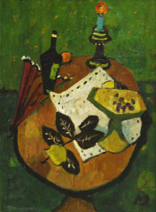 Stillleben mit schiefem Tisch
Meyboden, Hans *1901 in Verden (Aller) †1965 in Freiburg