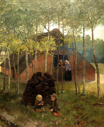 Spielende Moorbauernkinder
Bokelmann, Christian Ludwig  *1844 in St. Jürgen  †1894 in Berlin