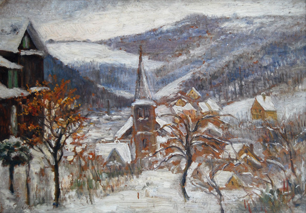 Kirche im verschneiten Bergland
Wencke-Meinken, Sophie *1874 in Bremerhaven †1963 in Worpswede