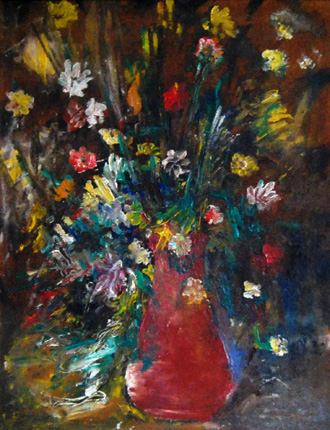 Blumenstillleben in roter Vase
Oppel, Lisel *1897 in Bremen †1960 in Worpswede