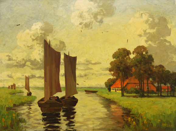 Torfschiffe auf der Hamme
Rogge, Emy *1866 in Schweewarden †1959 in Worpswede