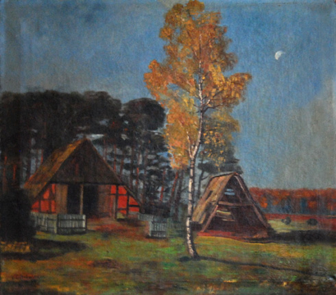 Bauernkate im Mondlicht
Bokelmann, Christian Ludwig *1844 in St. Jürgen †1894 in Berlin