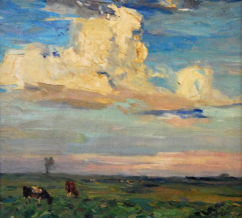Wolkenstudie mit Kühen
Jörres, Carl Heinrich Christoph  *1870 in Bremen  †1947 in Bremen