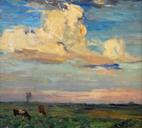 Wolkenstudie mit Kühen
Jörres, Carl Heinrich Christoph *1870 in Bremen †1947 in Bremen