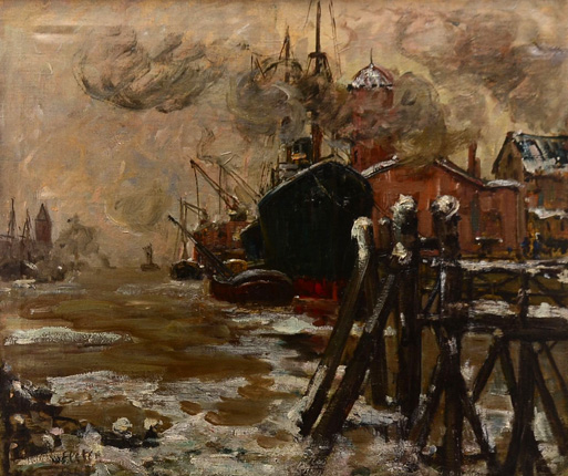 Bremer Hafen im Winter
Elster, Toni  
*1862 in Bremen  
†1948 in München