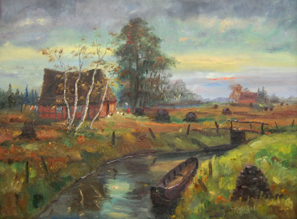 Abend im Teufelsmoor
Vogel, Willy
*1910 in Bremen
†1987 in Bremen-Blumenthal